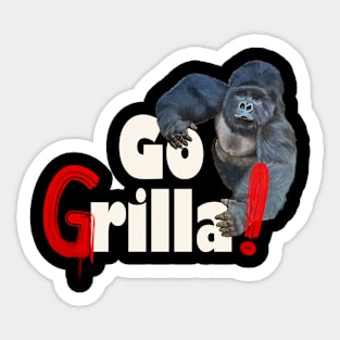 Funny Gorilla Go Grilla summer barbecue party gift Sticker